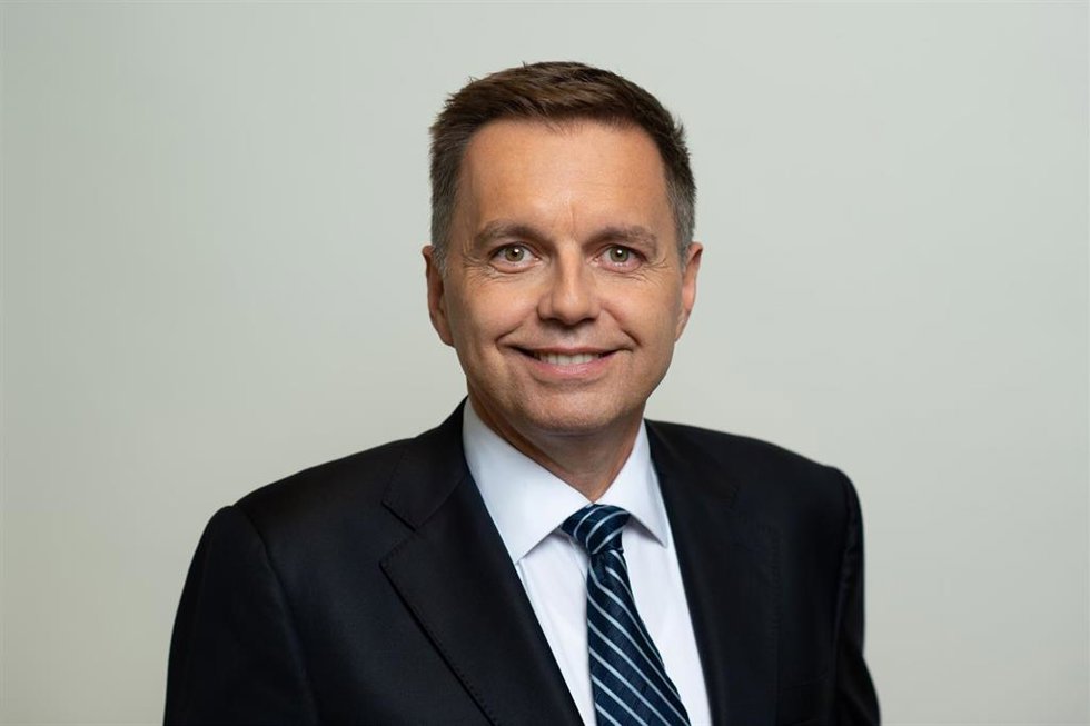 Archivo - Portrait photo of governor and president of the National Bank of Slovakia Peter Kaimír at ECB headquarters in Franfurt, Germany