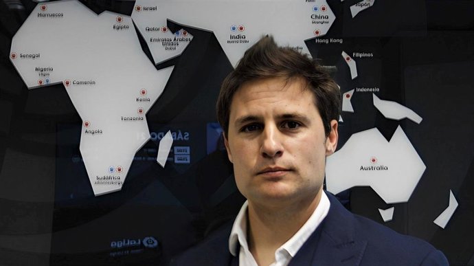 El director ejecutivo de LaLiga, Óscar Mayo, en la sede del organismo en Madrid.
