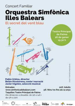 Cartel del espectáculo 'El secreto del viento azul'.