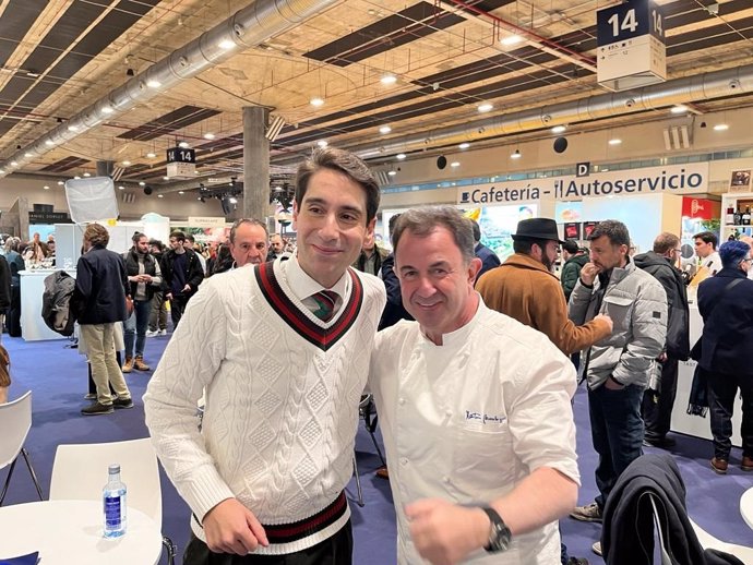 Miguel Merino junto a Martín Berasategui en Madrid Fusión.