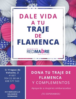 Campaña 'Dale vida a tu traje de flamenca' lanzada por la asociación Redmadre Sevilla.