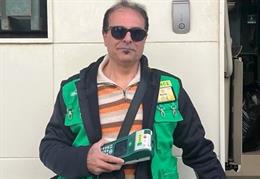 Manuel Giménez, vendedor de la ONCE.