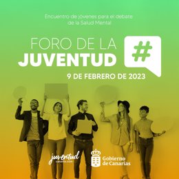 Cartel del Foro de la Juventud, que se celebrará el próximo 9 de febrero en el Centro Atlántico de Juventud, en La Laguna
