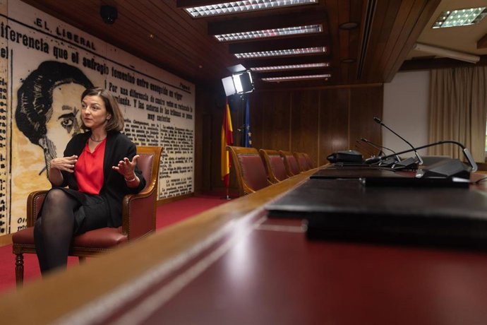 Archivo - La portavoz del PSOE en el Senado, Eva Granados, durante una entrevista para Europa Press, en el Senado, a 8 de noviembre de 2022, en Madrid (España). Eva Granados es una política y sindicalista española, senadora en las Cortes Generales desde