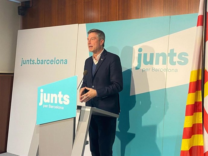 El portavoz del grupo municipal de Junts en el Ayuntamiento de Barcelona, Jordi Martí.