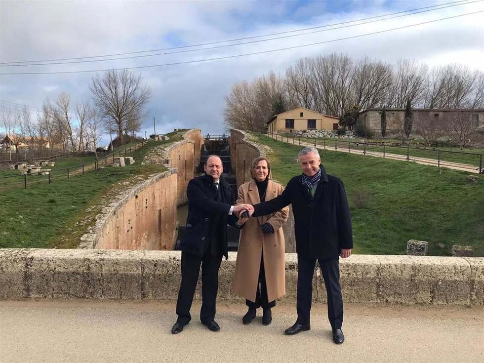 La cuádruple esclusa del Canal de Castilla en Frómista (Palencia) lucirá nueva iluminación