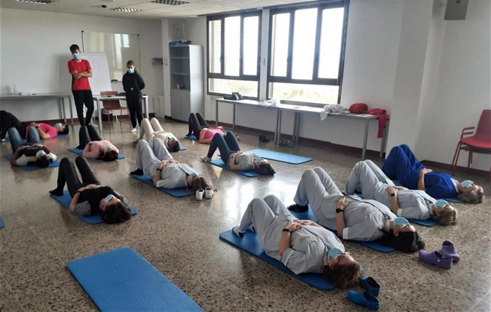 Un momento de las pausas saludables.