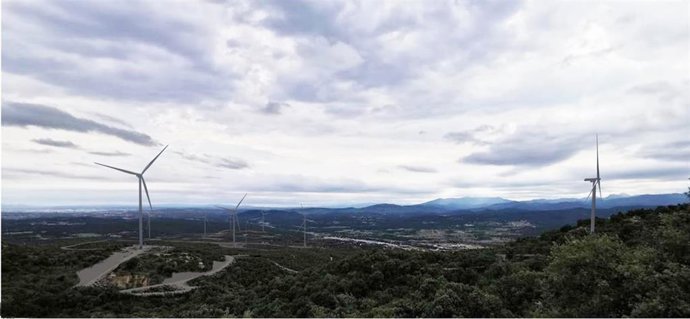 Imagen virtual del futuro parque eólico Galatea