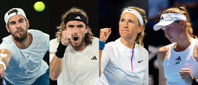 Karen Khachanov, Stefanos Tsitsipas, Victoria Azarenka y Elena Rybakina