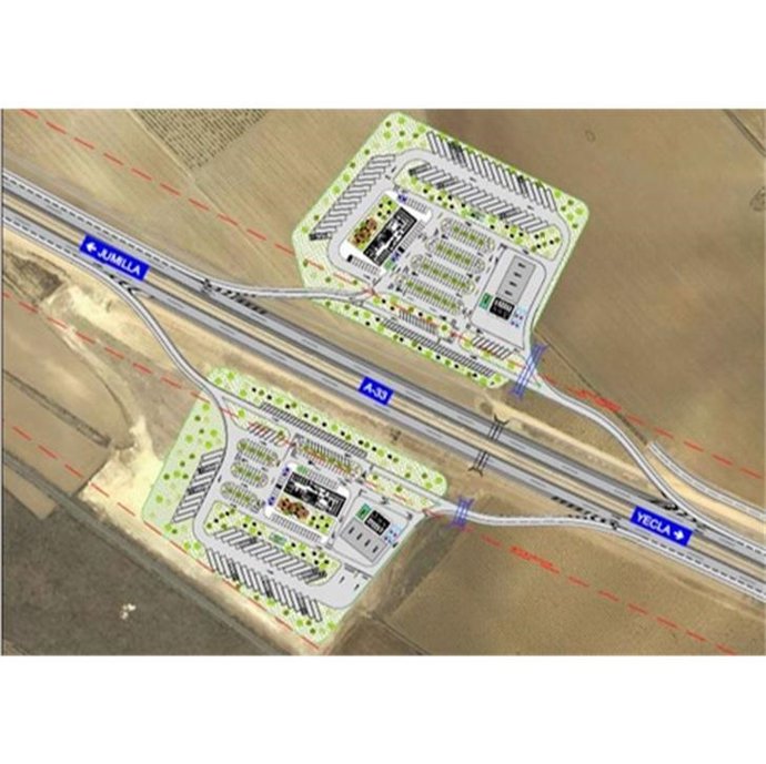 Plano de la futura estación de servicio