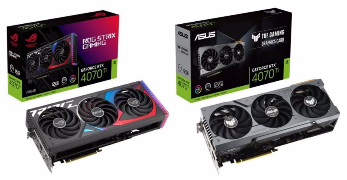 Asus designs two new Nvidia graphics cards for the RTX 4070 Ti family and presents new boards