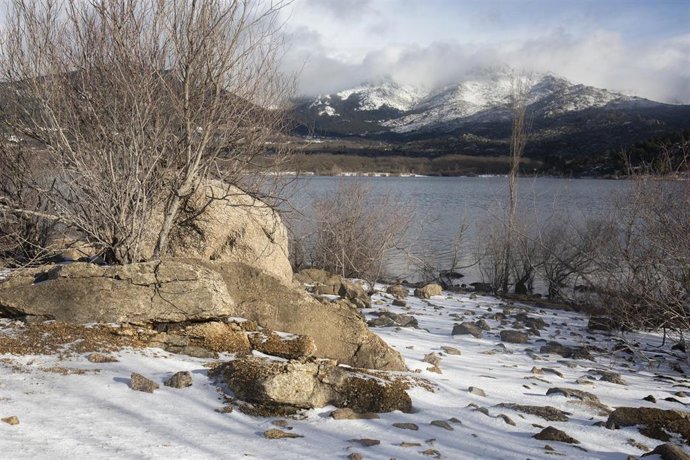 El Pico de La Maliciosa nevado, a 19 de enero de 2023, en Navacerrada, Madrid