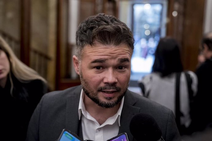 El portavoz de ERC en el Congreso, Gabriel Rufián