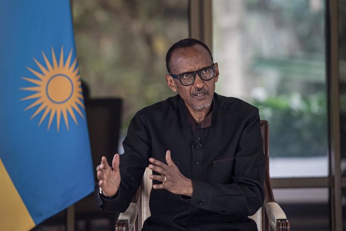 Archivo - El presidente de Ruanda, Paul Kagame