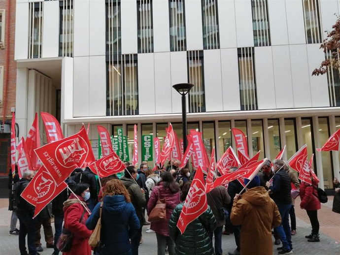 Archivo - Una concentración inspectores de trabajo, en una imagen de archivo.