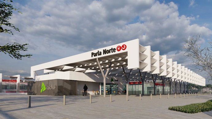 Proyección de la nueva estación de Cercanías de Parla Norte