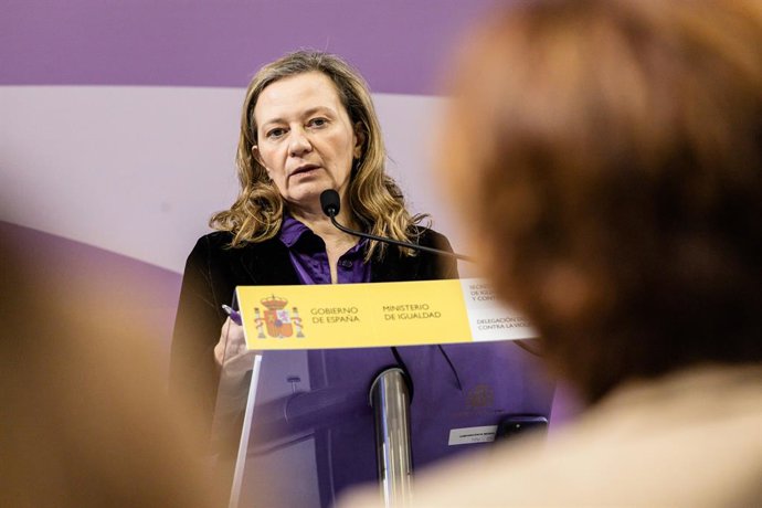 La delegada del Gobierno contra la Violencia de Género, Victoria Rosell, comparece para dar a conocer los datos de 2022 de violencia machista y del 016, en el Ministerio de Igualdad, a 25 de enero de 2023, en Madrid (España). Rosell también valorará la 