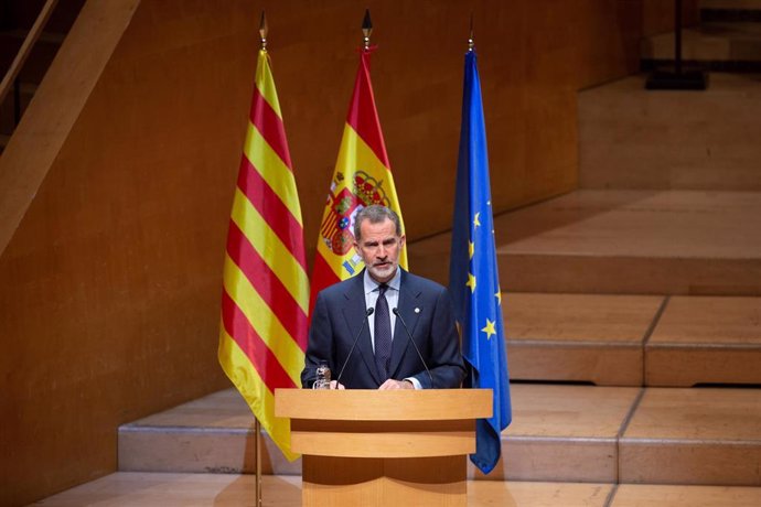 Archivo - El rey Felipe VI en el acto de entrega de despachos de 2021