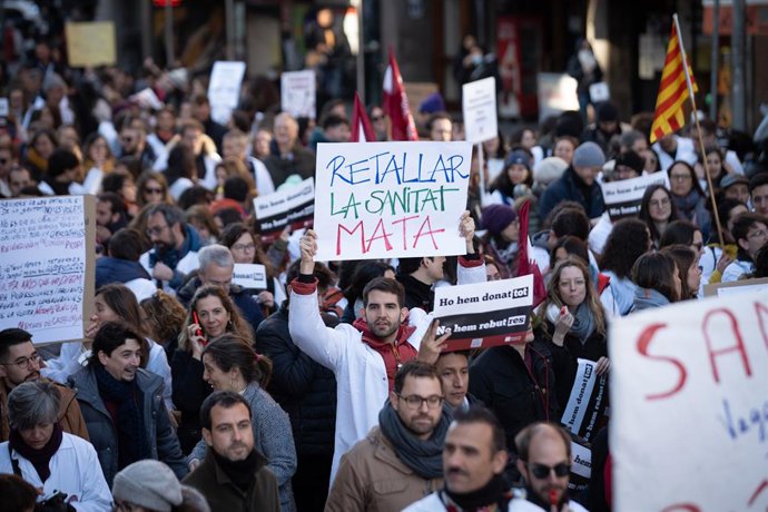 Manifestació de Metges de Catalunya 