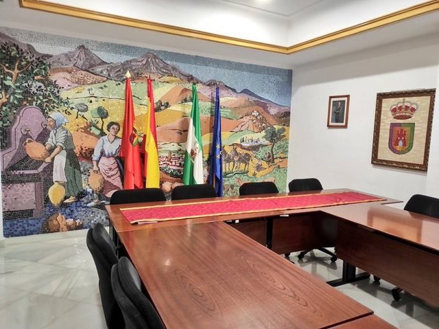 Salón de plenos del Ayuntamiento de Casabermeja