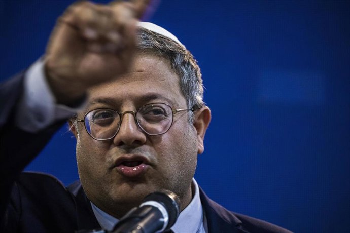 Archivo - El ministro de Seguridad Nacional de Israel, Itamar Ben Gvir, líder del partido ultraderechista Otzma Yehudit