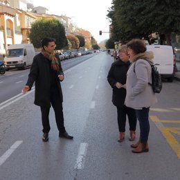 Visita municipal a la carretera de la sierra.