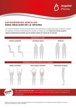 Estiramientos sencillos para realizar en la oficina.
