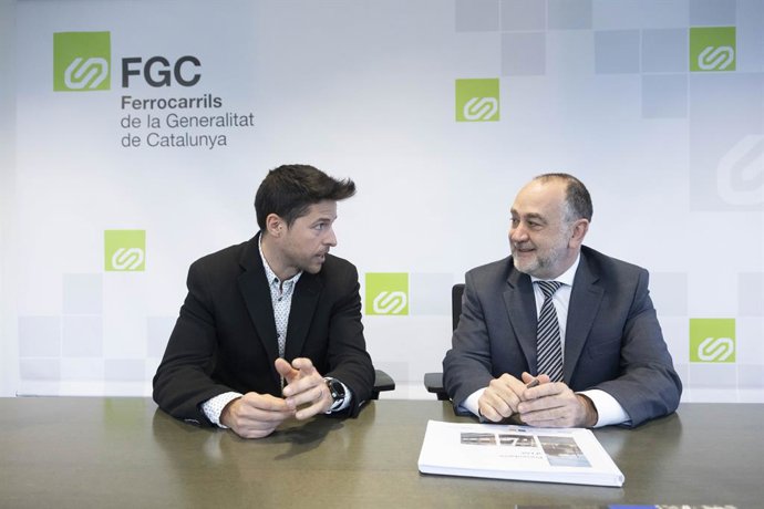 El president d'FGC, Antoni Segarra, i el director de l'Inefc, Eduard Inglés