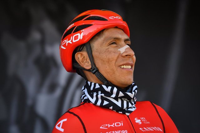 Archivo - 08 March 2022, France, Vierzon: Colombian cyclist Nairo Quintana of Arkea-Samsic is seen at the start of the third stage of the 80th edition of the Paris-Nice cycling race, 190.8 km from Vierzon to Dun-le-Palestel. Photo: David Stockman/belga/dp