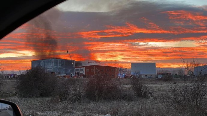 Imagen del fuego que ha afectado a Cascajares