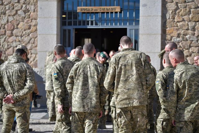 Archivo - Soldados ucranianos en las instalaciones del 'Toledo Training Command', a 20 de noviembre de 2022.