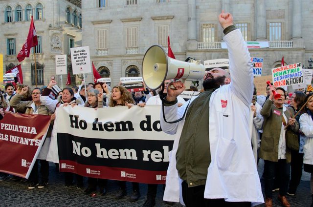 Manifestació de Metges de Catalunya