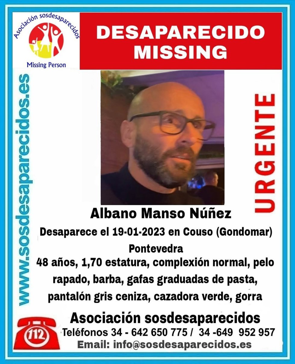 Imagen del desaparecido en Gondomar.