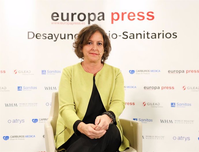 La consejera de Salud y Consumo de la Junta de Andalucía, Catalina García Carrasco, durante un desayuno socio-sanitario de Europa Press, en el Hyatt Regency Hesperia, a 26 de enero de 2023, en Madrid (España).