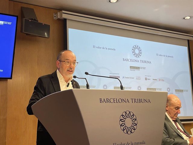 El conseller Carles Campuzano, en una conferencia en Tribuna Barcelona
