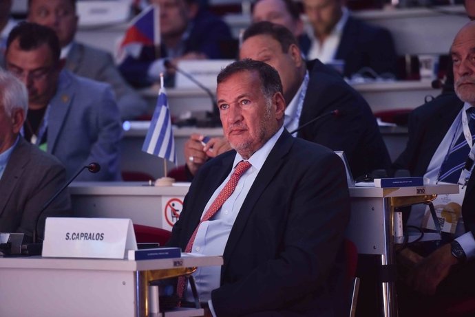 El presidente de los Comités Olímpicos Europeos (EOC), Spyros Kapralos.