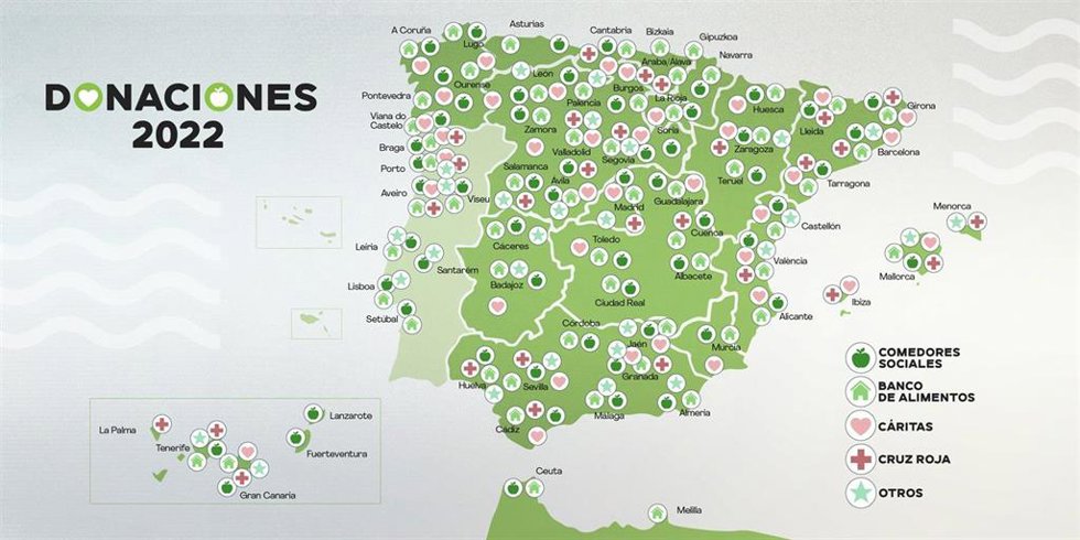 Donaciones de Mercadona a Bancos de Alimentos en 2022