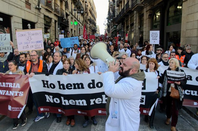Manifestació de Metges de Catalunya