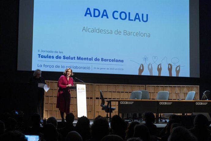 L'alcaldessa Ada Colau en la jornada per ultimar el Pla de Salut Mental 2023-2030