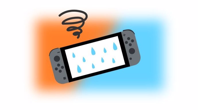 Una Nintendo Switch con condensación