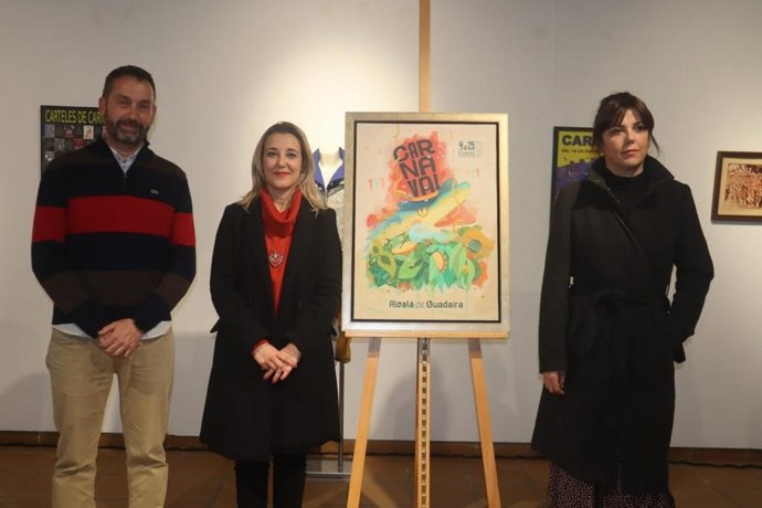 Un cartel inspirado en las Riberas del Guadaíra de la diseñadora Silvia Sánchez anuncia el Carnaval de Alcalá.