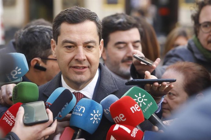 El presidente de la Junta, Juanma Moreno, este jueves