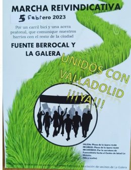 Cartel de la marcha reinvidicativa.