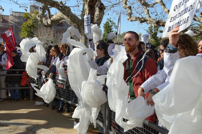 Manifestació de Metges de Catalunya