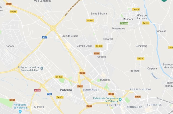 Archivo - Imagen de la CV-35 y de la CV-30