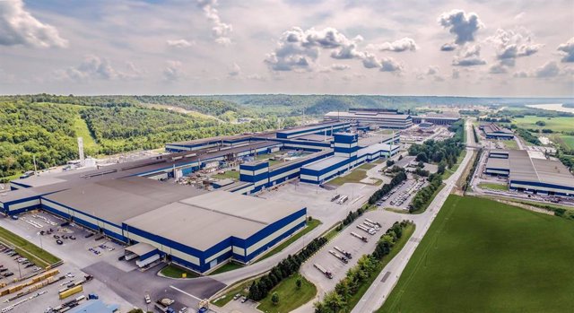 Archivo - Foto aérea de la fábrica de Acerinox en North American Stainless (Kentucky, EEUU)