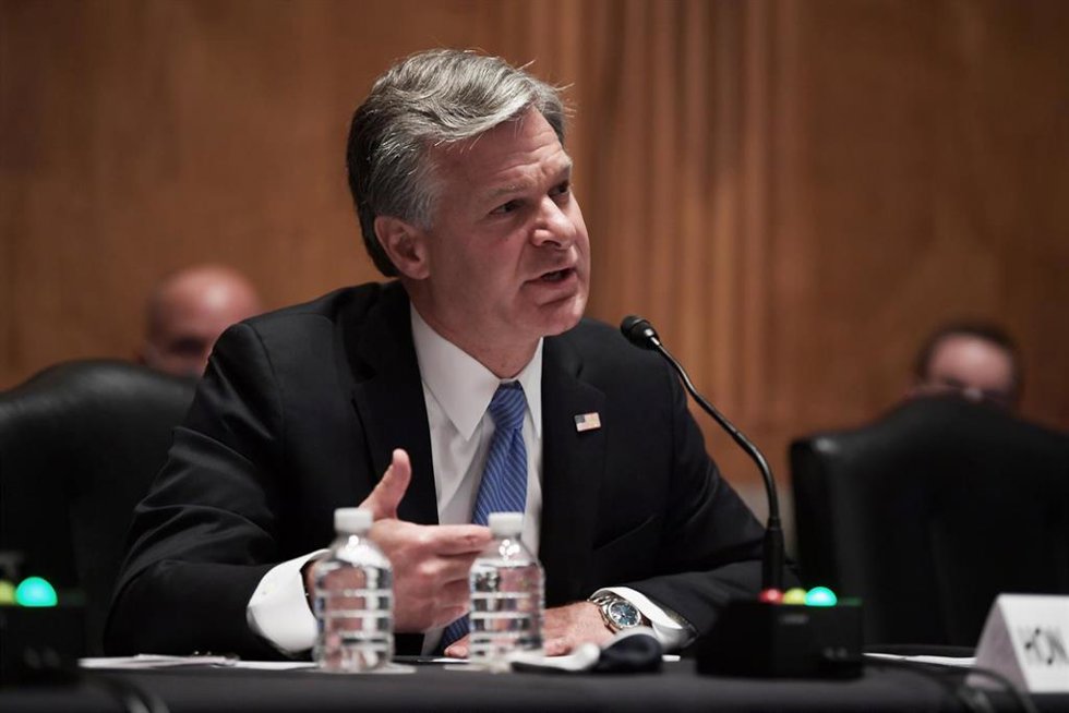 Archivo - El director del FBI, Christopher Wray.