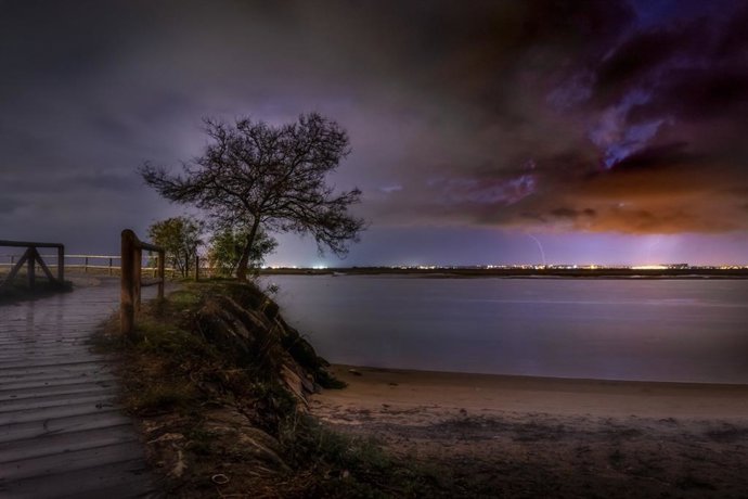 'Paseo Salvaje', de Alberto Cancio García, una de las fotografías finalistas del concurso por el Día de los Humedales del Parque de Los Toruños, en El Puerto de Santa María (Cádiz)