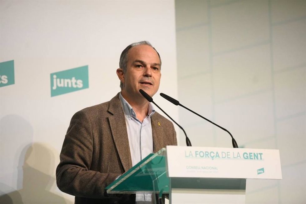 Jordi Turull en el Consell Nacional de Junts este sábado