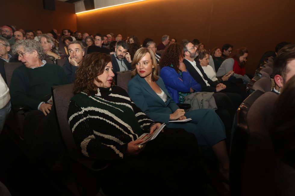 Alegría y Armengol, antes de comenzar el acto del PSIB en Palma.